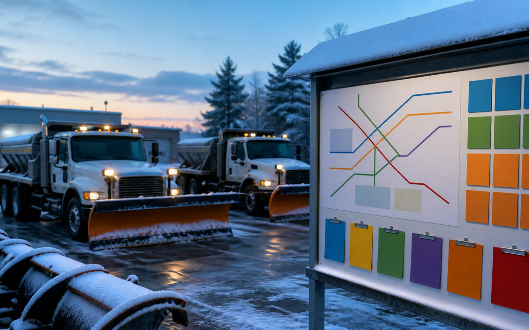Route, Contract, and Fleet Records for a Snow-Removal Company Handoff